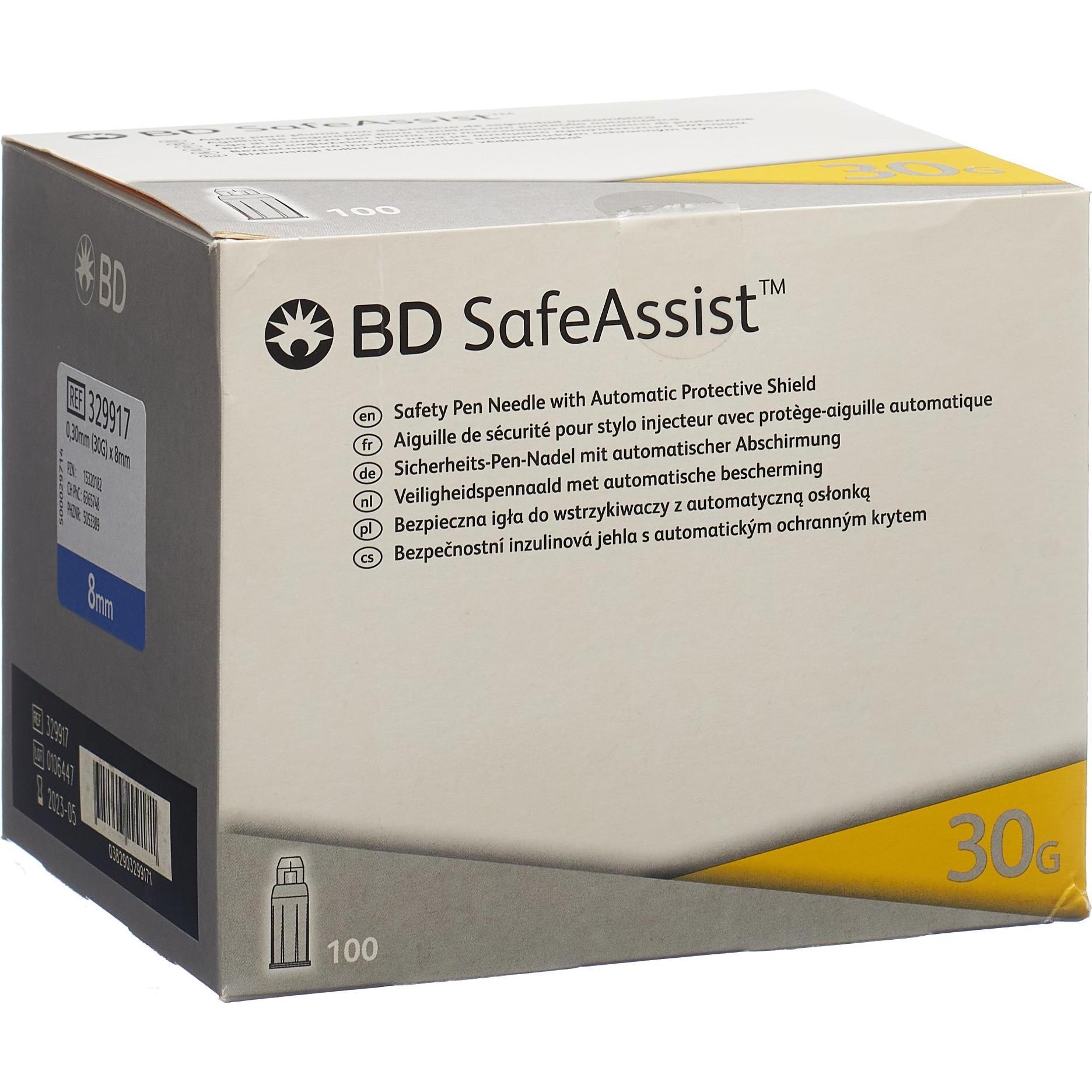 Thumbnail - BD, Praxisbedarf, SafeAssist Sicherheitspennadel 8mm 100 Stk