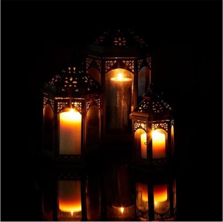 Actual product image Relaxdays Set Of 3 Lanterns (23.5 x 20 x 43 cm, 3 x)