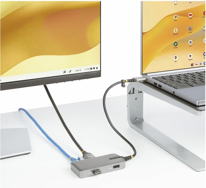 Actual product image StarTech com USB-C Multiport Adapter - 4K 60Hz HDMI - 2 Port USB Hub, 100W PD, GbE - Works with Chro (USB-C)
