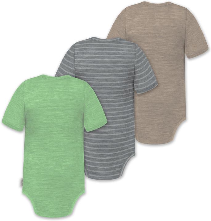 Produktbild Normani 3er Set Baby Merino Kurzarmbody „Tihoi" - 9319 (74)