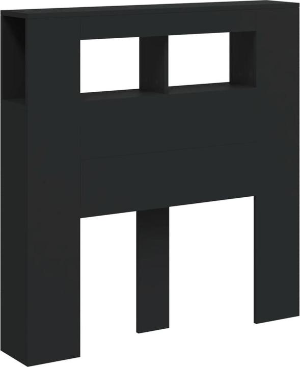 Actual product image vidaXL LED headboard black 100x18.5x103.5 cm Wood-based material, colour