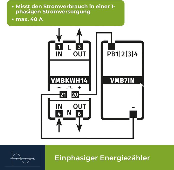 Actual product image Velleman Energy Cost Measurement Device Single-Phase Kwh Measurement Device For Huhile Mounting 1 ml