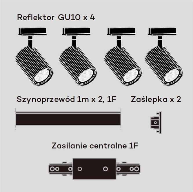 Immagine prodotto Light Prestige Apparecchio a soffitto Tokio Set 1F, 4X40 W, GU10 (GU10)