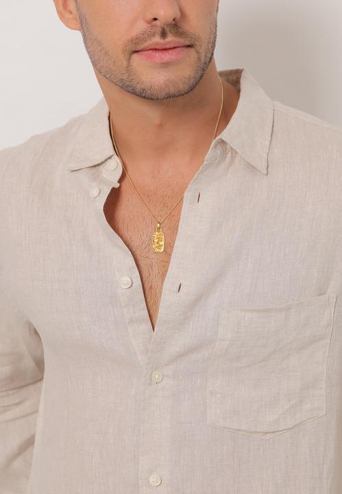 Image du produit Kuzzoi Collier de la marque Military Plaque martelée 925 argent (Argent sterling 925, 55 cm)