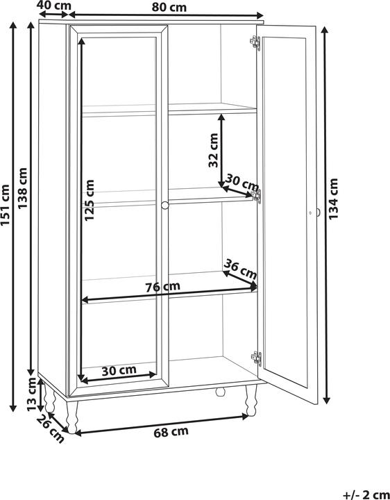 Produktbild Beliani Tingledale (80 x 40 x 151 cm)