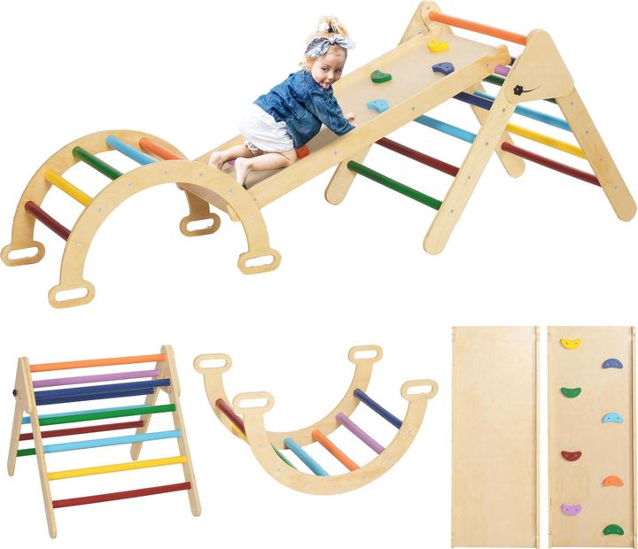 Produktbild Aiyaplay Klettergerüst Kiefernholz, Mehrschichtenplatte Mehrfarbig