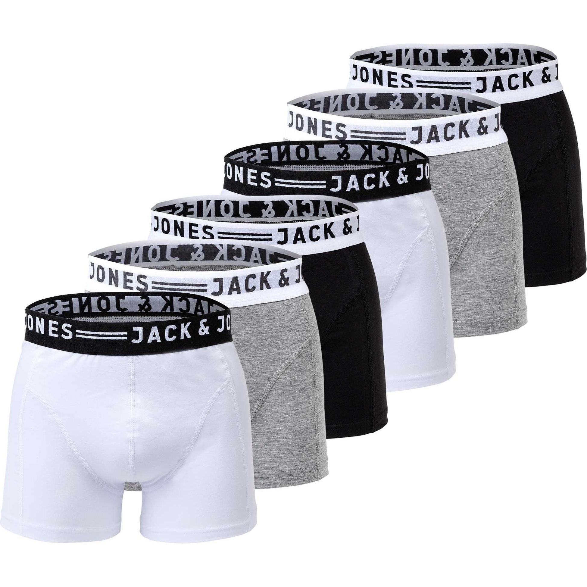 Jack & Jones, Herren, Unterhosen, Boxershort Casual Stretch, Schwarz, (M, 6er Pack)