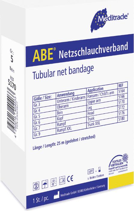 Meditrade ABE® buisverband diverse maten - 4 cm x 25 m, maat 5 been