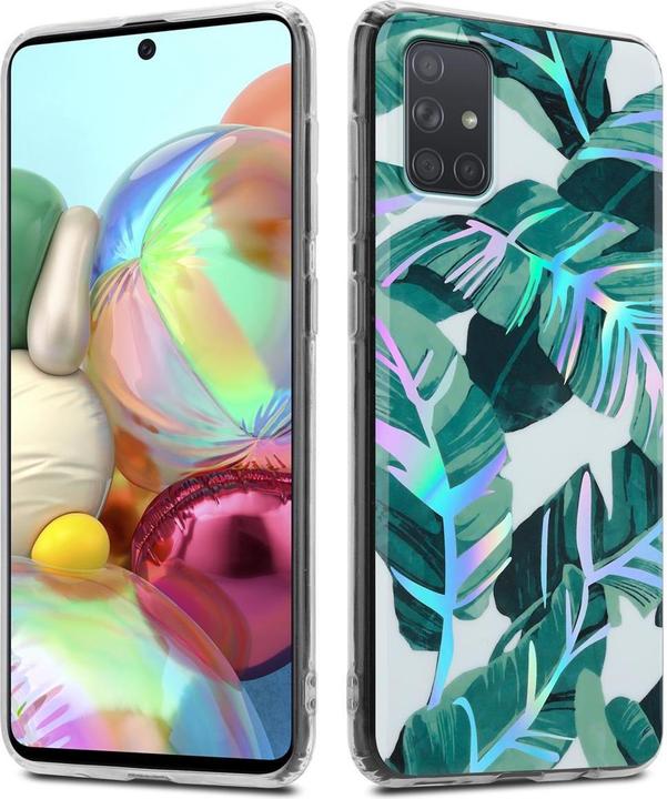 Actual product image Cadorabo IMD TPU Colorful Flowers & Leaves Cover (Samsung Galaxy A71)