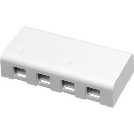 LK, Presa di corrente, Montageboks Softline 2½ modul Per 4 stk. Actassi konnektor Farve: hvid