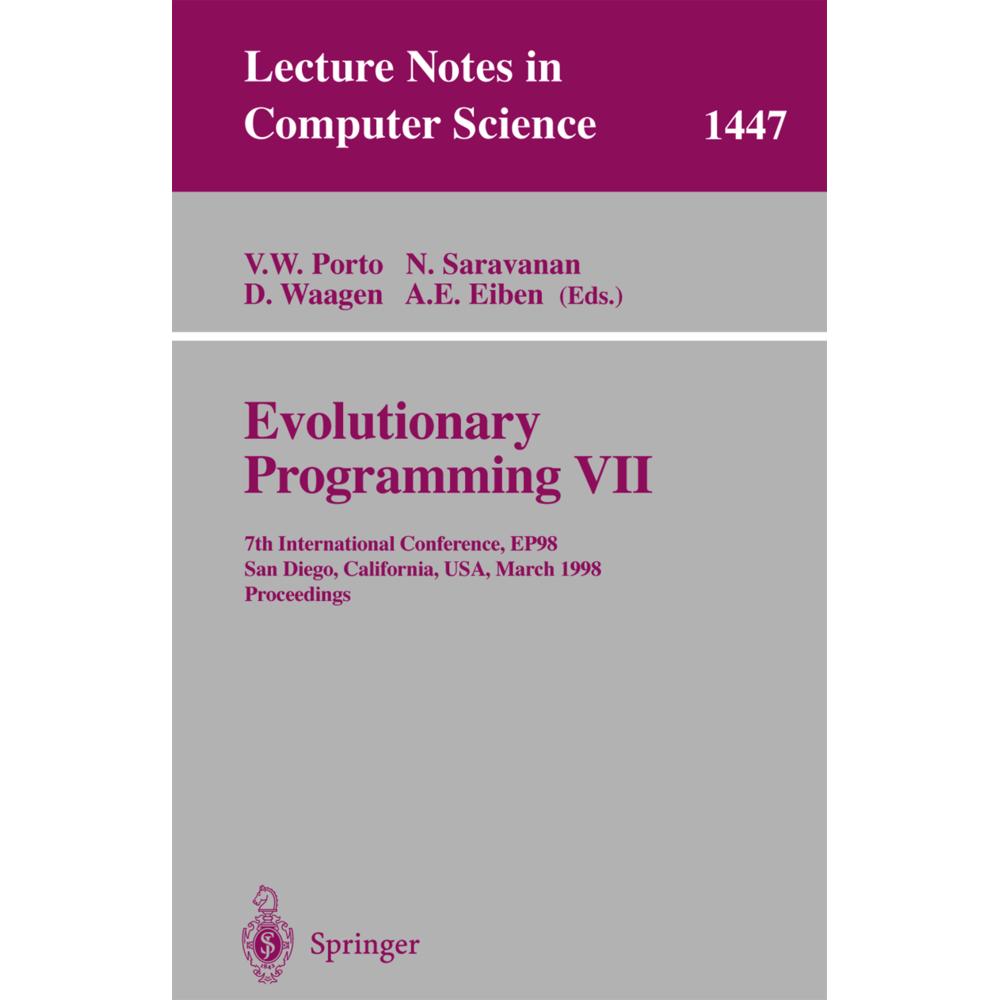 Evolutionary Programming VII, Fachbücher von A.E. Eiben, V.W. Porto, N. Saravanan, D. Waagen