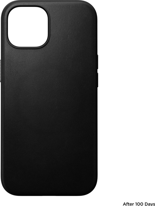 Actual product image Nomad Back Cover Modern Leather iPhone 15 Black (Apple iPhone 15)
