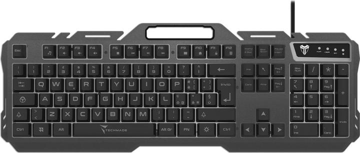 Immagine prodotto Techmade Tastiera Gaming Metallica Con LED R GB Tm-Gk023 (IT, Cablato)