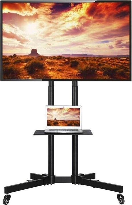 Immagine prodotto Techly Carrello TV per TV LCD LED 37-70 pollici 93,98-177,8 cm nero con ripiano (Universale, 70", 50 kg)