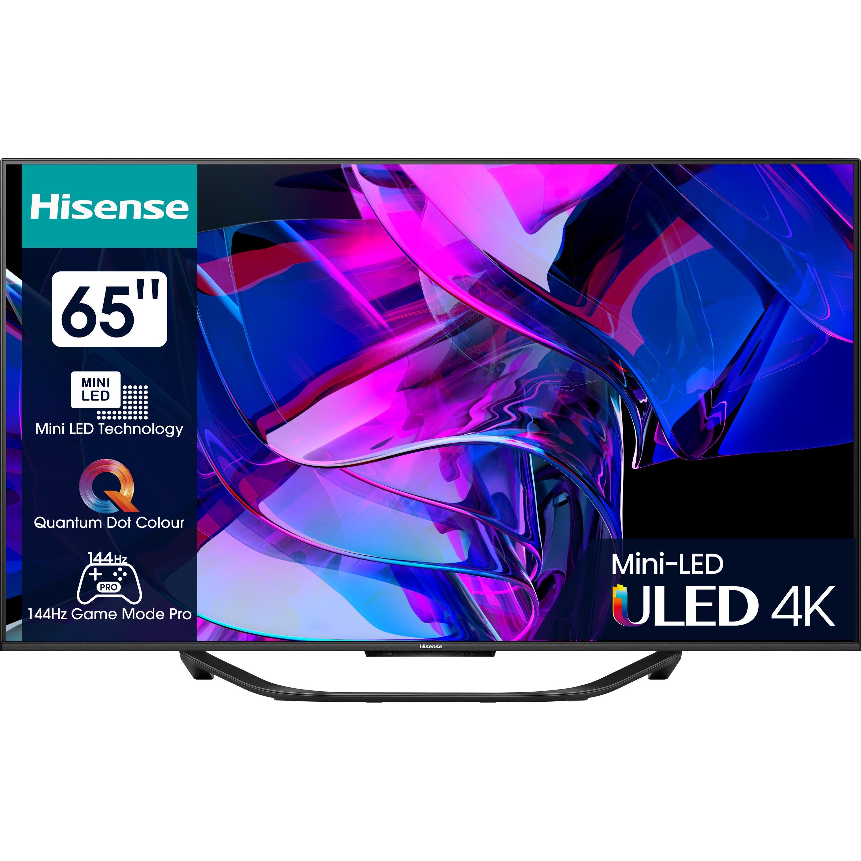 Hisense TV 65U7KQ (65", LED, 4K, 2023), TV, Schwarz