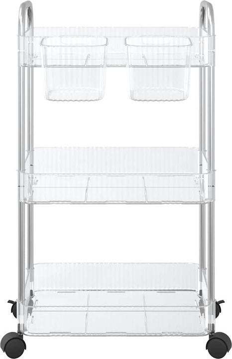 Immagine prodotto vidaXL Carrello portaoggetti 3 ripiani Acrilico trasparente