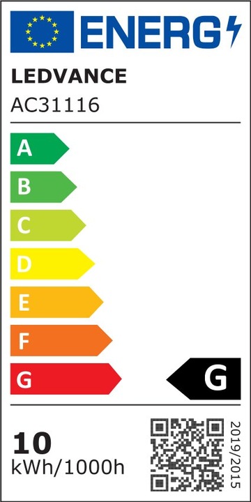 Energy Label Osram Led Retrofit (E27, 9.70 W, 806 lm, 2 x, G)