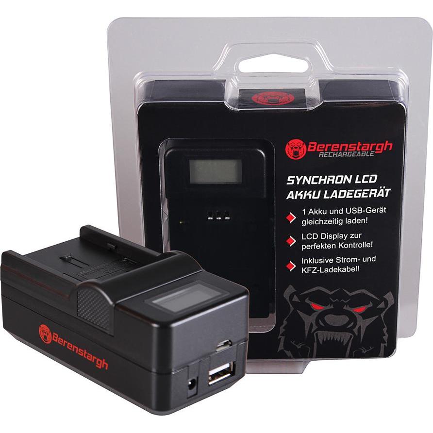 Berenstargh Synchron USB Ladegerät f. JVC BN-VF707U D JVCD250 JVCD270 JVCD290 JVCD73AC JVCDF430 (Caricabatterie per fotocamere), Alimentatore fotocame
