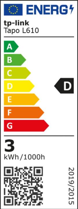 Energie-Label TP-Link Tapo L610  (2-pack) (GU10, 350 lm, 2x)
