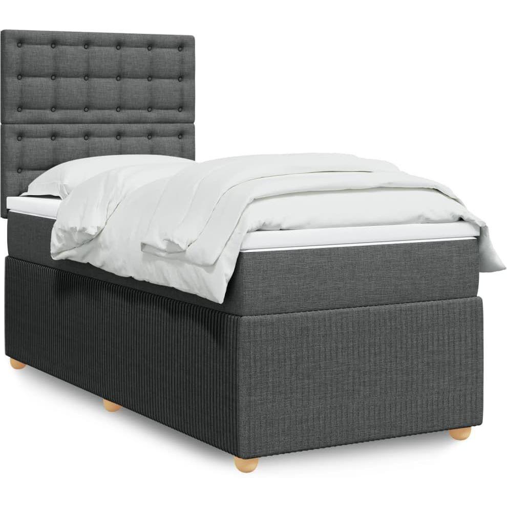 VidaXL, Bett, Bo x springbett mit Matratze 80 x 200 cm Stoff (80 x 200 cm)
