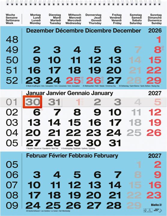 Actual product image Biella 3-Monats-Kalender (Special)
