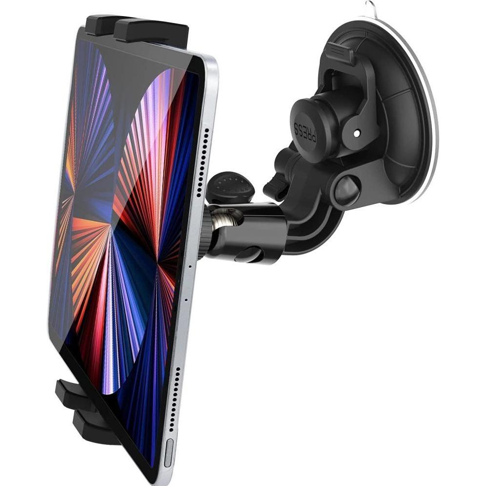 Techly I-TABLET-VENT Navigationssystem-Halterung Auto Passiv, Tablet Halterung, Schwarz