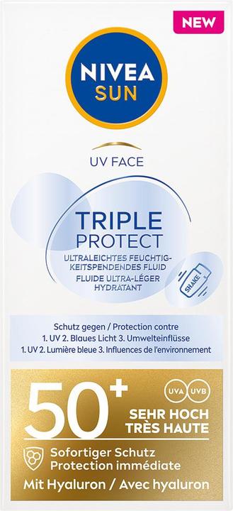 Actual product image NIVEA Sun Sun UV Face Triple Protect (Sun cream face, SPF 50, 40 ml, 62 g)