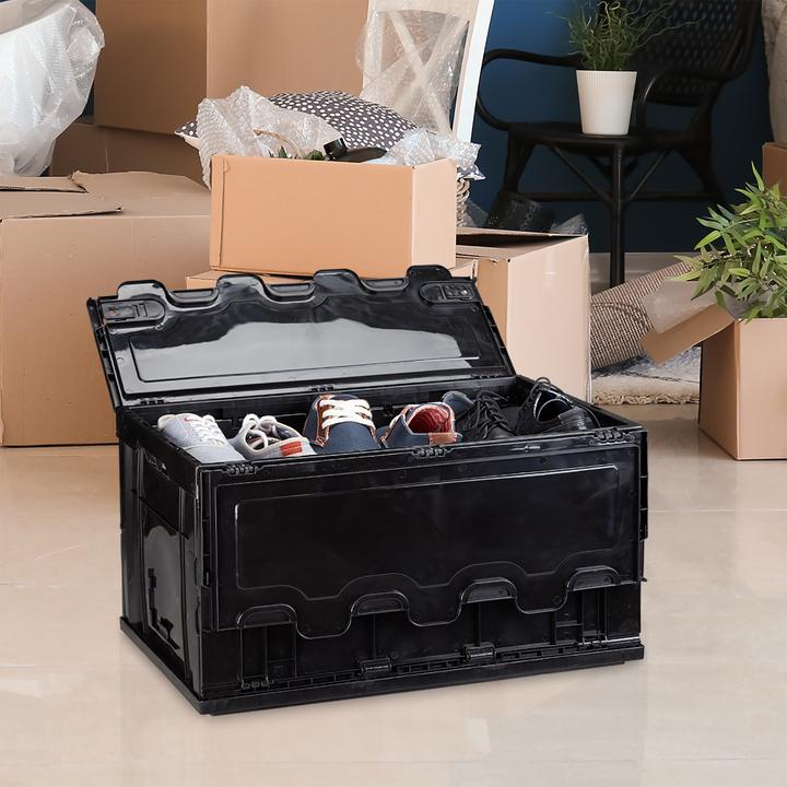 Immagine prodotto Relaxdays Box pieghevole da 60 l con coperchio (58,5 x 39,5 x 32,5 cm, 75 l)
