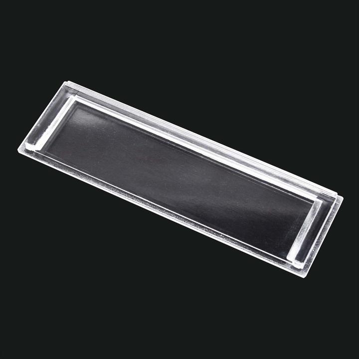 Wiltec Name tag cover for letterbox with cut-out of 89x25mm, replacement for 82,5x21,5mm name tag