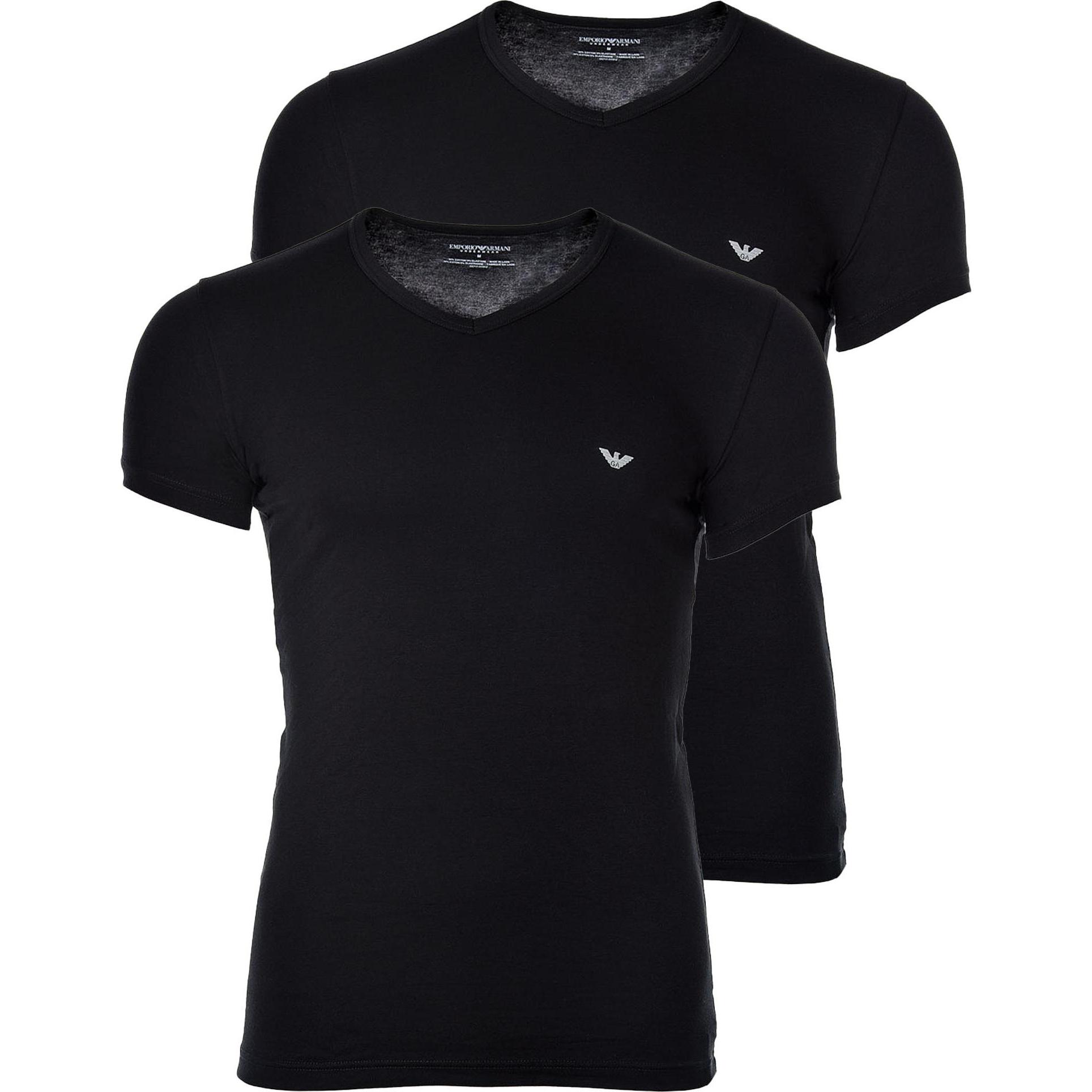 Emporio Armani, Herren, Shirt, T-Shirt Casual Bequem sitzend, Schwarz, (M)