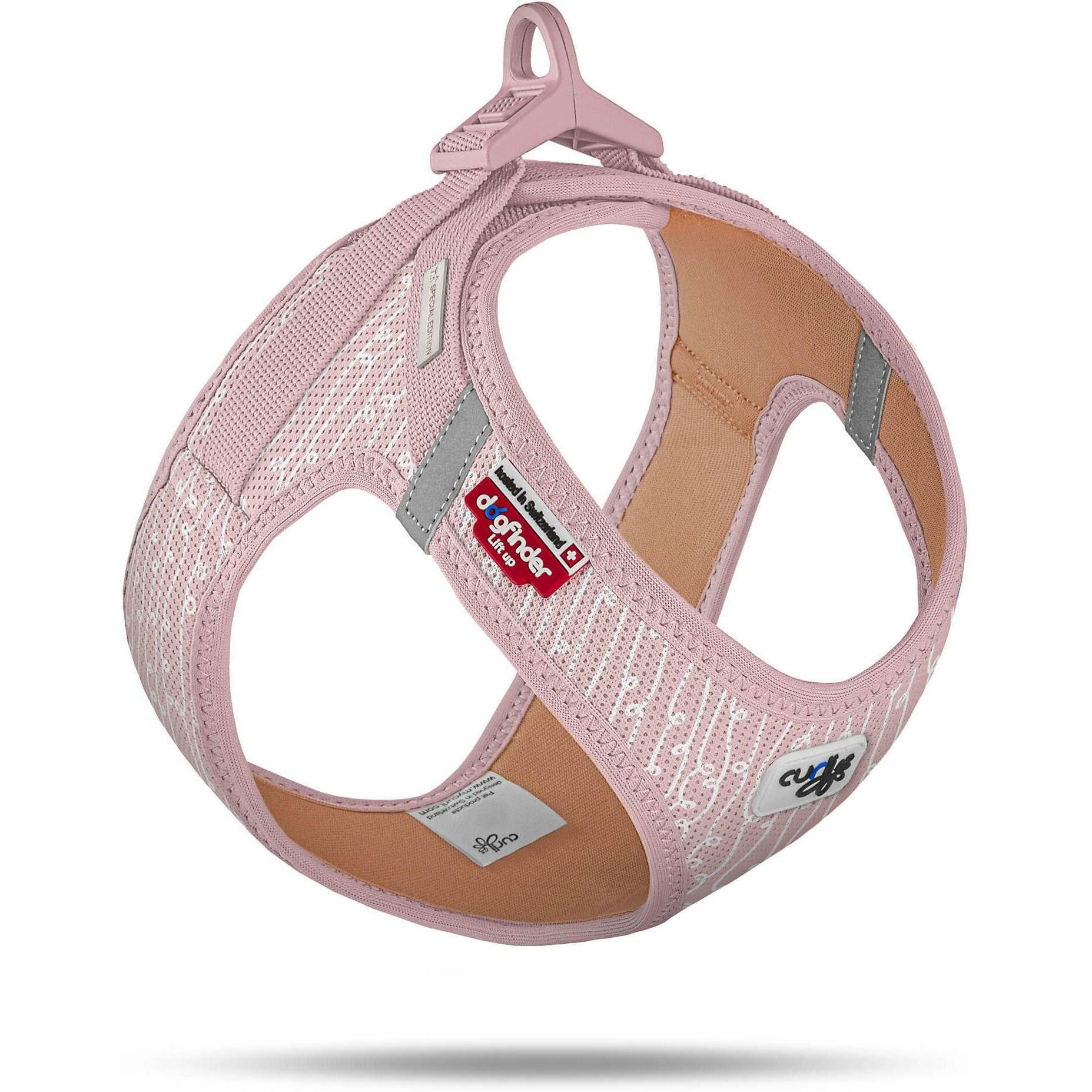 Curli Geschirr Vest Air-Mesh 3XS SE24, Fondant-Pink (3XS, Hund, Allgemein), Halsband + Leine