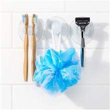 Produktbild OXO OX13268700 Good Grips 3-teiliges Saugnapf-Set mit Rasiererhalter (Zahnbürstenhalter)