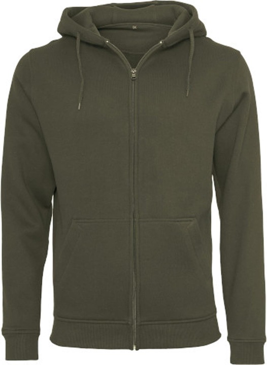 Actual product image Build Your Brand Mens Plain Full Zip Hoodie (M)