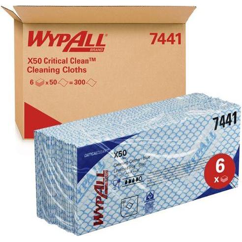 Wypall Wischtuch X50 50ST blau, Reinigungsutensil, Blau