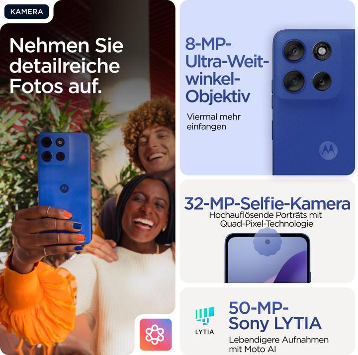 Immagine prodotto Motorola Moto G56 (256 GB, Blu abbagliante, 6.72", Doppia SIM, 5G)