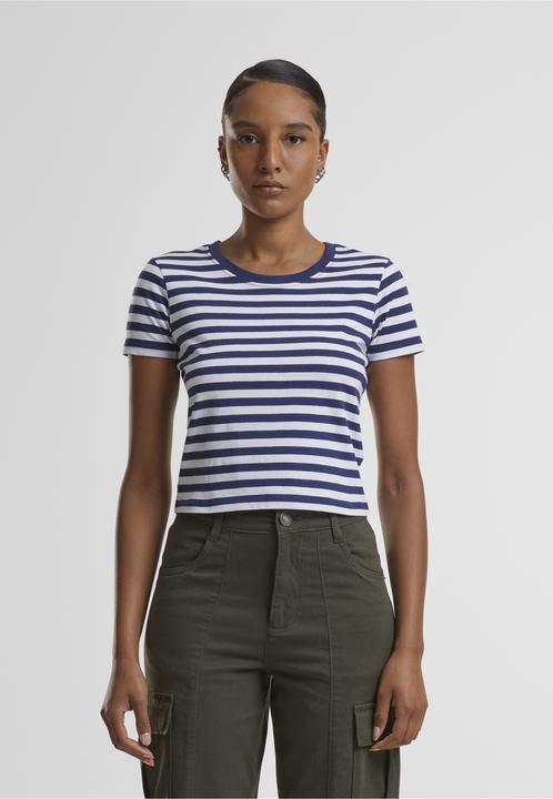 Produktbild Urban Classics Ladies Short Striped Tee - 142651 (4XL)
