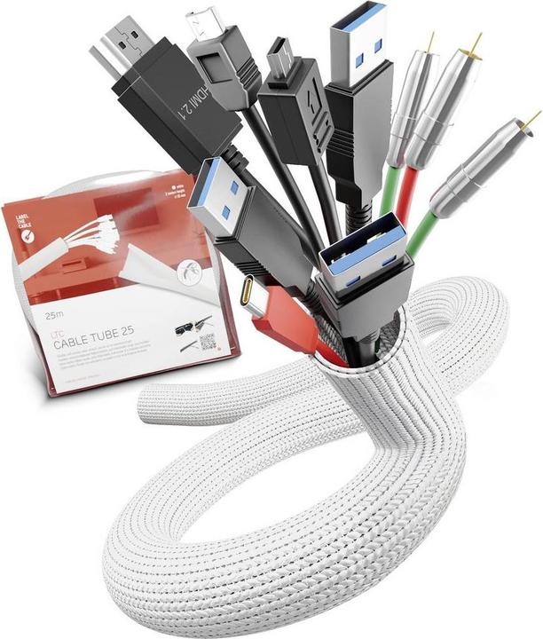 Produktbild Label-the-cable Kabelorganisator Weiss 1 Stück (LTC 5120) (Kabelschlauch, 200 cm)
