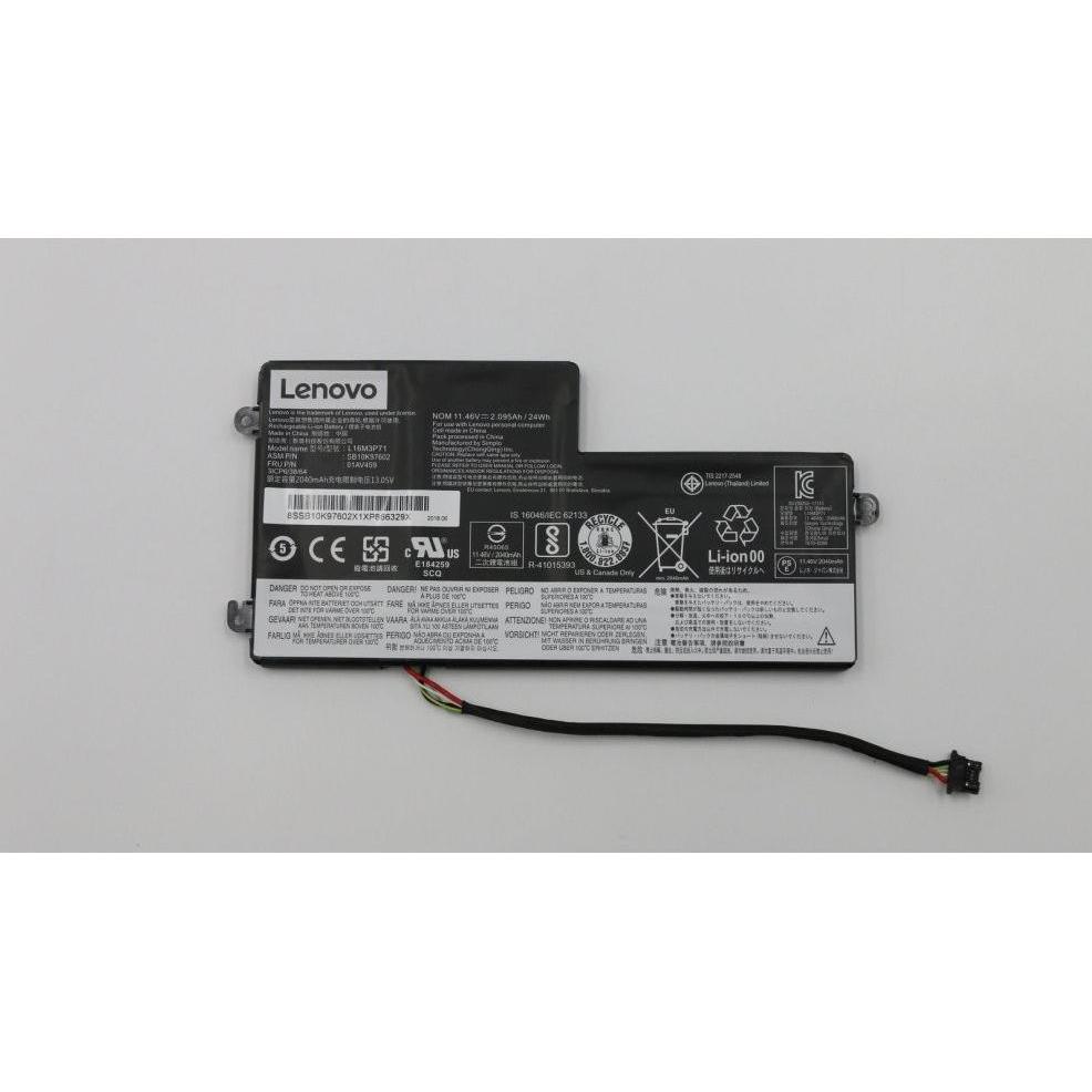 Lenovo Internal 3c 24Wh LiIon SMP (3 Zellen, 2090 mAh), Notebook Akku, Schwarz