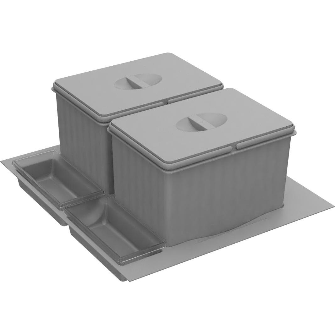 Hettich Abfallsystem Bin.it Flex, Abfalleimer, Grau