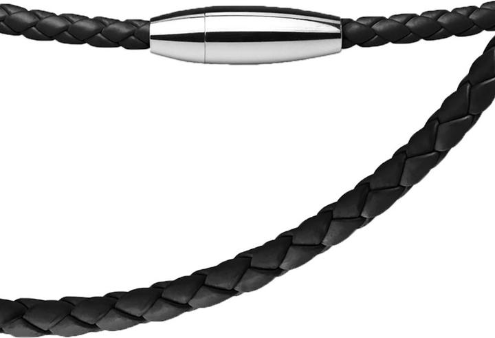 Image du produit Star Piercing Kette geflochten dünn schwarz (Similicuir, sans laiton)