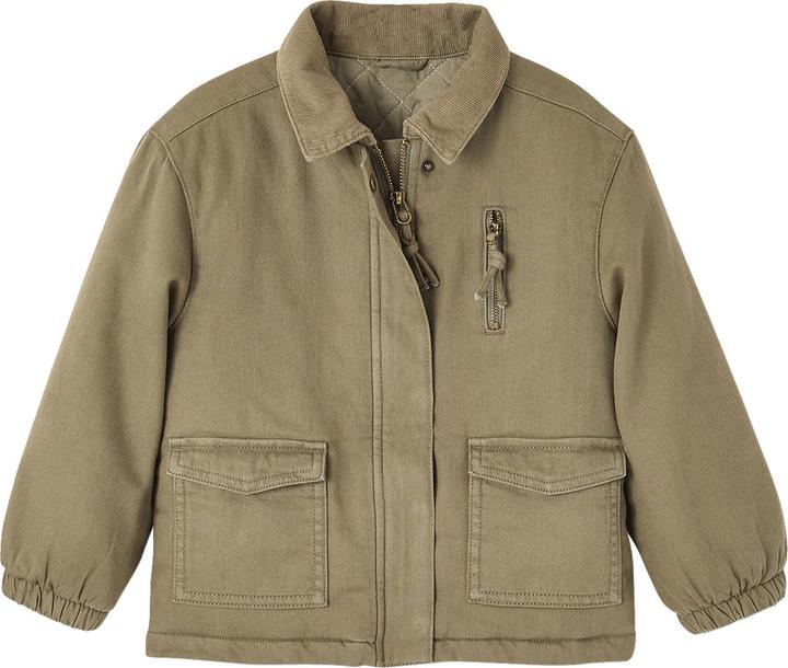 Actual product image Vertbaudet Quilted girls' jacket with embroidery on the back (98)