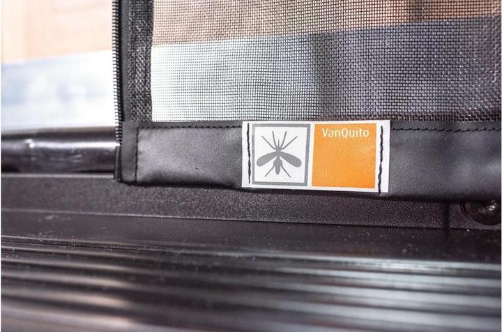 Actual product image VanQuito Mosquito net in the rear