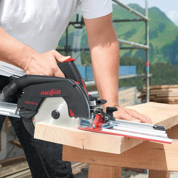 Immagine prodotto Mafell Sega per binari a taglio incrociato KSS50cc Profondità di taglio con binario 0-52 mm, in scatola