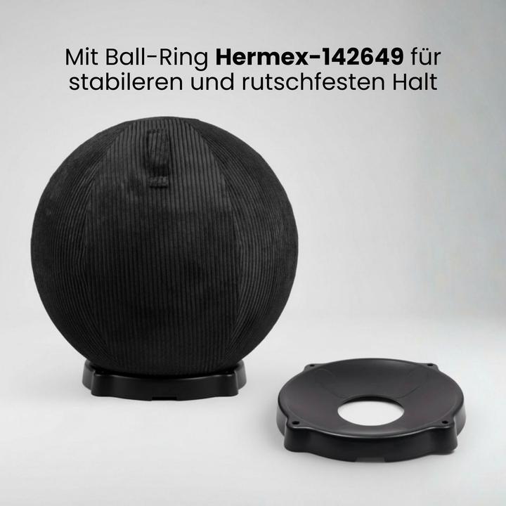 Produktbild Hermex Sitzball mit Schutzhülle Yoga-Ball Gymnastikball Fitnessball (75 cm)
