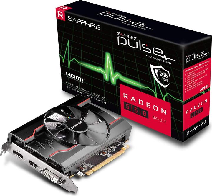 Actual product image Sapphire Radeon RX 550 Pulse (2 GB, GDDR5)
