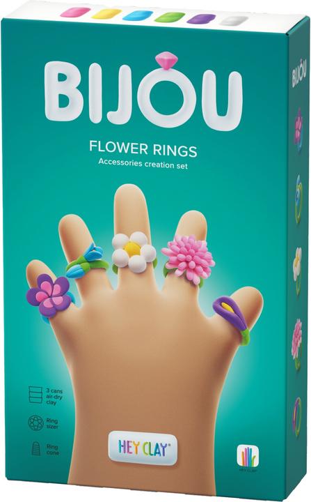 Produktbild TM Toys Hey Clay Bijou Blumen Ringe, d/e