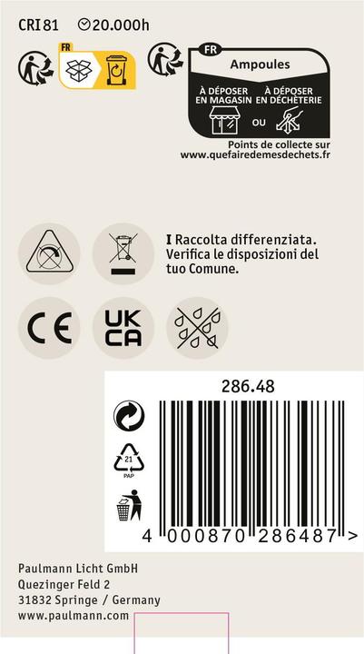 Produktbild Paulmann Allgebrauchslampe (E27, 11.50 W, 1521 lm, 1 x, E)