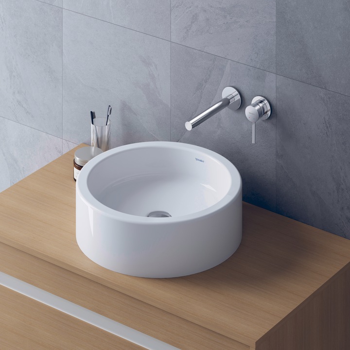 Productafbeelding Duravit Circle monoknop wastafelmengkraan, 200 mm projectie, verborgen, zonder afloop, chroom