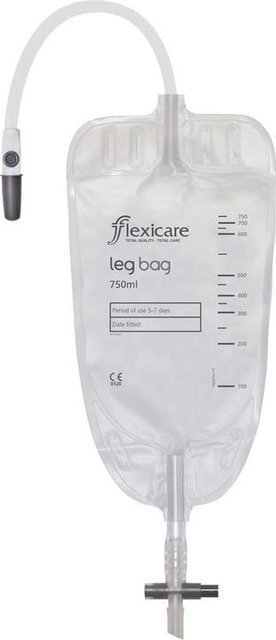Produktbild Flexicare Urinbeutel 750ml 30cm Ablauf Rücklaufventil (10 Stk)