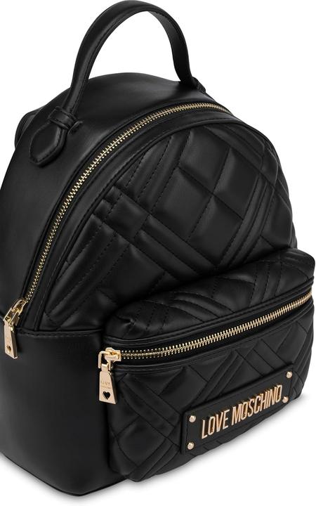Immagine prodotto Love Moschino Zaino trapuntato in pelle nera con finiture dorate
